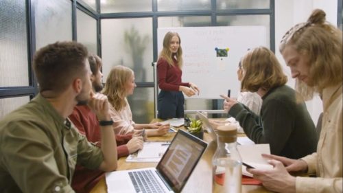 Young People in an office meeting