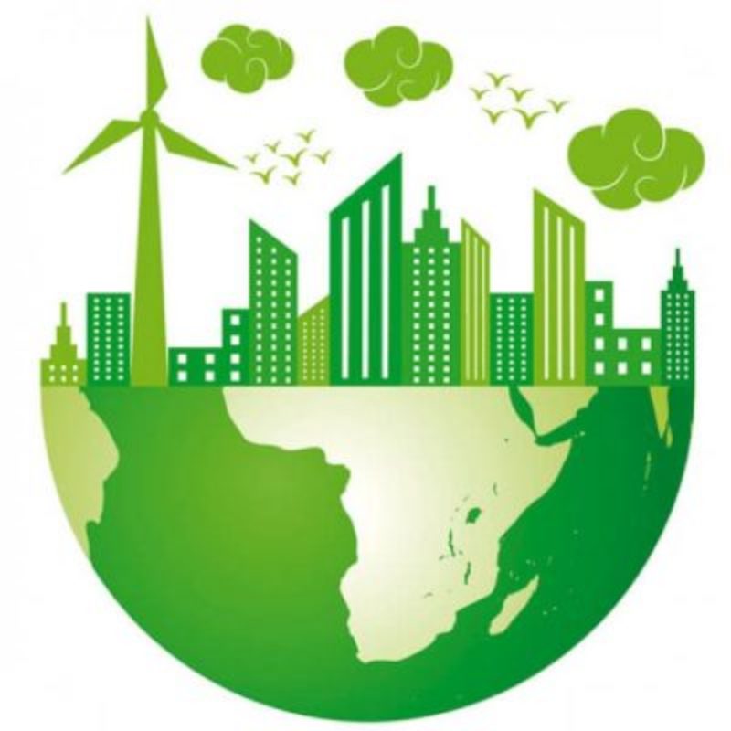 Net Zero Green low carbon skyline